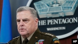FILE - Joint Chiefs Chairman Gen. Mark Milley speaks during a briefing at the Pentagon in Washington, Nov. 16, 2022.
