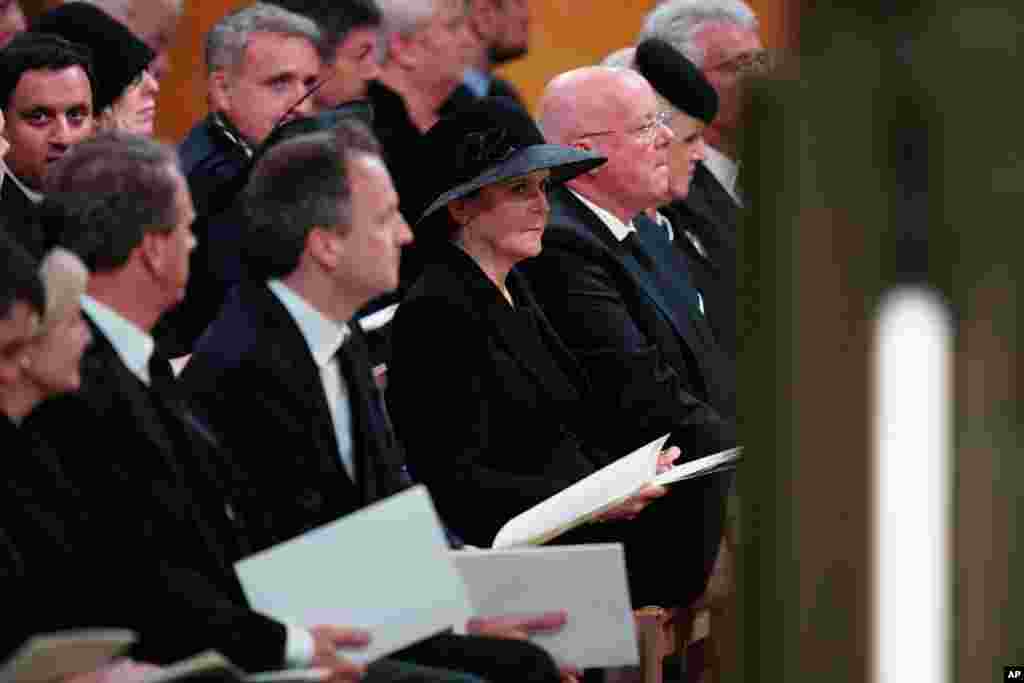 Scotland&#39;s First Minister Nicola Sturgeon attends a Service of Prayer and Reflection for the Life of Queen Elizabeth II at St. Giles&#39; Cathedral, Edinburgh, Sept. 12, 2022.