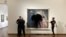 Gustav Klimt's painting "Tod und Leben" is seen after activists of Last Generation Austria (Letzte Generation Oesterreich) spilled oil on it in Leopold museum in Vienna, Austria, Nov. 15, 2022.