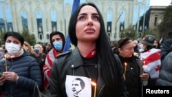 Протестная акция сторонников Михаила Саакашвили в Тбилиси (архивное фото) 