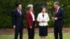 Japanese Defense Minister Minoru Kihara, Australian Foreign Minister Penny Wong, Japanese Foreign Minister Yoko Kamikawa and Australian Defense Minister Richard Marles at Fort Queenscliff, Australia, Sept. 5, 2024. 