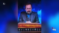 شیون مجری صدا و سیمای حکومتی هنگام خواندن خبر کشته شدن علی خامنه‌ای