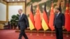 中國國家主席習近平在北京人大會堂會晤到訪的德國總理朔爾茨。（2022年11月4日）
