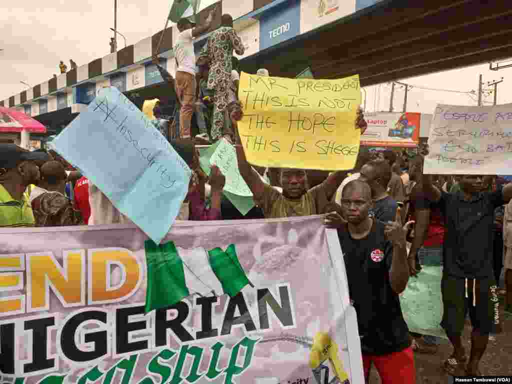 Yadda a ka yi zanga-zangar tsadar rayuwa a Ibadan, babban birnin jihar Oyo.