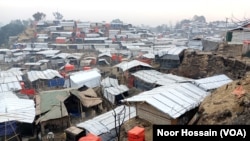 A part of Balukhali refugee camp in Cox's Bazar, Bangladesh. After fleeing Myanmar, Rohingya refugees live in flimsy and congested bamboo and tarpaulin shanty colonies in Bangladesh.