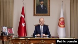 Türkiyə Böyük Millət Məclisinin sədri Numan Kurtulmuş (Mənbə: TBMM)