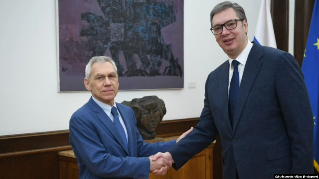 Ambasador Rusije u Srbiji Aleksandar Bocan Harčenko sa predsednikom Srbije Aleksandrom Vučićem (ARHIVA) (foto: Instagram/@buducnostsrbijeav)