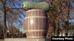 Nizhyn pickle monument in Nizhyn, Ukraine. (Courtesy photo)