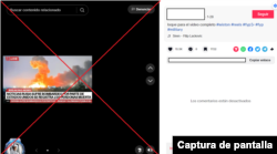 Captura de la desinformación en TikTok.
