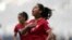 FILE - Costa Rica's Raquel Rodriguez celebrates after scoring the opening goal against Panama during a CONCACAF Women's Championship soccer match in Monterrey, Mexico, July 5, 2022. 