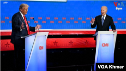 Presiden AS Joe Biden tampil mengecewakan dalam debat perdana Pilpres AS 2024 melawan mantan Presiden Donald Trump (27/6). 