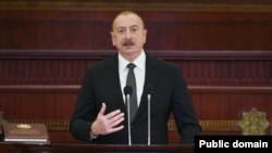 Azərbaycan prezidenti İlham Əliyev andiçmə mərasimində (14 fevral, 2024-cü il)