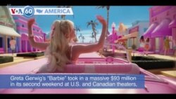 VOA60 America - Barbie' tops box office again