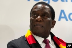 FILE - President Emmerson Mnangagwa of Zimbabwe