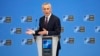 NATO Secretary General Jens Stoltenberg speaks during a pre-ministerial media conference at NATO headquarters in Brussels, June 14, 2023.