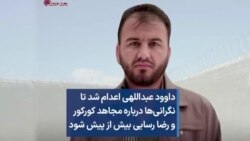 داوود عبداللهی اعدام شد تا نگرانی‌ها درباره مجاهد کورکور و رضا رسایی بیش از پیش شود