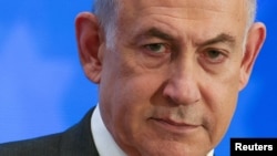 រូបឯកសារ៖ នាយករដ្ឋ​មន្ត្រី​​អុីស្រាអែល​ Benjamin Netanyahu កាលពីថ្ងៃទី​៨ ខែកុម្ភៈ ឆ្នាំ២០២៤។ (Reuters)