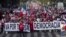 Demonstratrors take part in a march demanding that electoral autonomy be respected in the upcoming general elections, in downtown Mexico City, Feb. 18, 2024. 
