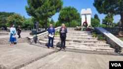 Obeležavanje 29. godišnjice genocida u Srebrenici u organizaciji Bošnjačkog vijeća Crne Gore u Podgorici (Foto: Jovo Radulović/VOA)