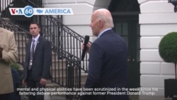 VOA60 America 'I'm not going anywhere,' Biden tells July 4 crowd at the White House