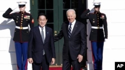  바이든 미국 대통령과 기시다 후미오 일본 총리가 지난해 1월13일 백악관에서 회담했다.