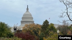 A general view of the U.S. Capitol building in Washington, Nov. 7, 2023. (Diaa Bekheet/VOA)