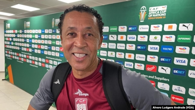 Pedro Brito "Bubista", técnico da seleção de Cabo Verde, Abidjan, 14 jan 2023