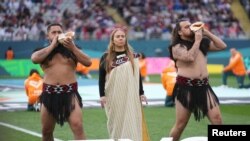 Performers honor Indigenous culture before a match between the U.S. and Vietnam in the 2023 FIFA Women's World Cup at Eden Park in Auckland, New Zealand. (Jenna Watson-USA TODAY Sports)