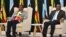 Zimbabwe President Emmerson  Mnangagwa and Botswana's Mokgwetsi Masisi