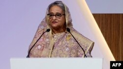 বাংলাদেশের প্রধানমন্ত্রী শেখ হাসিনা। 