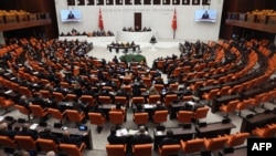 Turkish members of Parliament attend a session to discuss the 2024 Central Government Budget Law Proposal at the General Assembly of the Turkish Grand National Assembly in Ankara on Dec. 11, 2023. 