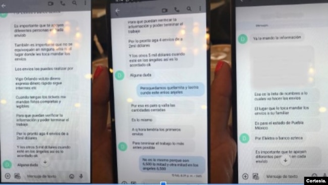 Captura de pantalla de una conversación en WhatsApp de una de las personas estafadas por Jaime Díaz Márquez.