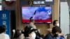 FILE - A TV screen shows an image of North Korea's missile launch during a news program at the Seoul Railway Station in Seoul, South Korea, July 12, 2023. 
