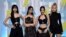 ក្រុម​ត​ន្ត្រី​ ​Blackpink ពីខាងឆ្វេង​ Lisa, Jisoo, Jennie, និង Rose បាន​មកដល់កម្មវិធីប្រគល់រង្វាន់តន្ត្រី MTV Video Music Awards នៅមជ្ឈមណ្ឌល Prudential កាលពីថ្ងៃអាទិត្យ​ទី២៨ សីហា ឆ្នាំ២០២២​ក្នុងទីក្រុង Newark រដ្ឋ N.J (Photo by Evan Agostini/Invision/AP)
