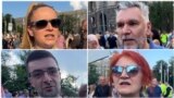 Serbia, Belgrade, participants of the Serbia against violence protests 