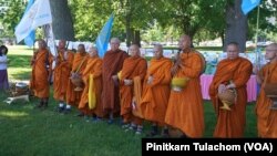 THAI BUDDHIST MONKS WALK 2000 MILES TO PROMOTE WORLD PEACE IN THE US