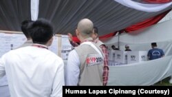 Peninjauan pelaksanaan pemungutan suara dalam Pemilu 2024. (Foto: Humas Lapas Cipinang)