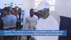 VOA60 Africa - Liberia: President Weah and his opponent Boakai headed to runoff next month