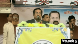 মোহাম্মদপুরে এক অনুষ্ঠানে আওয়ামী লীগের সভাপতিমণ্ডলীর সদস্য এবং বস্ত্র ও পাটমন্ত্রী জাহাঙ্গীর কবির নানক। ১৫ ফেব্রুয়ারি, ২০২৪।