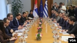 plenarni sastanak delegacija Srbije i Grčke, koje su predvodili predsednik Srbije i predsednik Vlade Grčke (foto: FoNet)