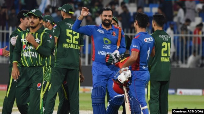 جریان از مسابقه ۲۰ آووره کرکت بین تیم ملی افغانستان و تیم ملی پاکستان