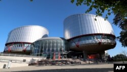 Gedung Pengadilan Hak Asasi Manusia Eropa (ECHR), di Strasbourg, Prancis timur, 27 September 2023. (FREDERICK FLORIN / AFP)