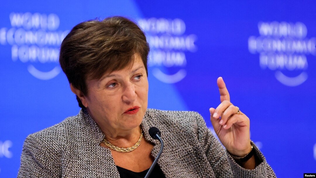 International Monetary Fund Managing Director Kristalina Georgieva attends the 54th annual meeting of the World Economic Forum, in Davos, Switzerland, Jan. 17, 2024. Georgieva warned, Feb. 11, 2024, of a potential wider impact on regional economies of continued conflict in Gaza.