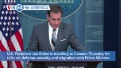 VOA60 America - President Biden to visit Canada