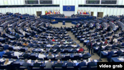 资料照片：欧洲议会开会的场景。