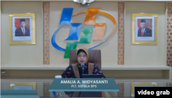 Tangkapan layar Plt Kepala Badan Pusat Statistik (BPS) Amalia A. Widyasanti.