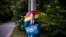 A election campaign poster of far-right AfD candidate Robert Sesselmann remains at a street at the outskirts of the small city of Sonneberg at the German federal state Thuringia, July 5, 2023.