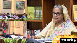 গণভবনে অনুষ্ঠিত জাতীয় প্রশিক্ষণ কাউন্সিলের অষ্টম সভায় বক্তব্য রাখছেন বাংলাদেশের প্রধানমন্ত্রী শেখ হাসিনা। ১৬ এপ্রিল, ২০২৩। 