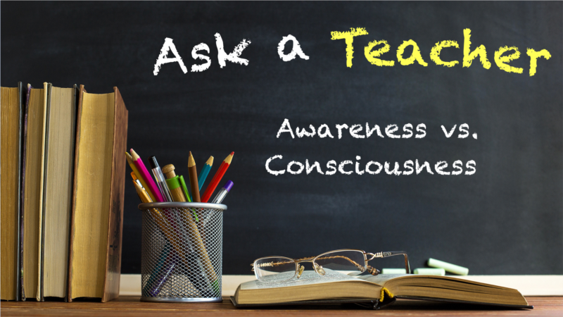 Awareness vs. Consciousness