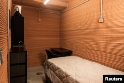 A Crew quarter is seen inside the Mars Dune Alpha, NASA's simulated Mars habitat, being used as preparations for sending humans to the Red Planet, at the agency's Johnson Space Center in Houston, Texas, U.S. April 11, 2023. (REUTERS/Go Nakamura)